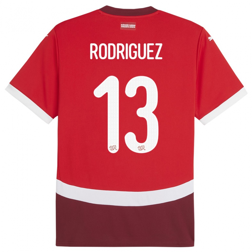 Niño Camiseta Suiza Ricardo Rodriguez #13 Rojo 1ª Equipación 24-26 La Camisa México