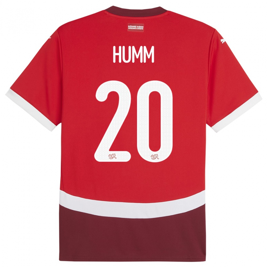 Niño Camiseta Suiza Fabienne Humm #20 Rojo 1ª Equipación 24-26 La Camisa México