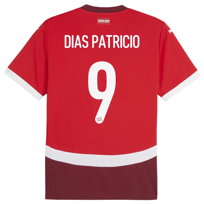 Niño Camiseta Suiza Alexandre Dias Patricio #9 Rojo 1ª Equipación 24-26 La Camisa México
