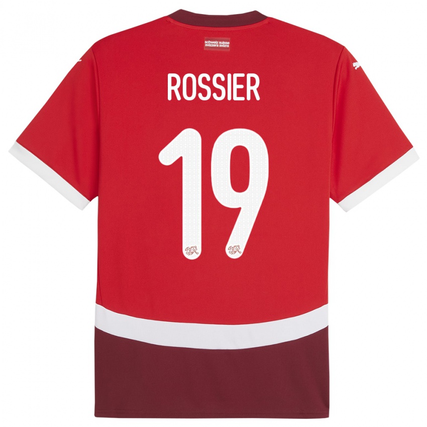 Niño Camiseta Suiza Evan Rossier #19 Rojo 1ª Equipación 24-26 La Camisa México