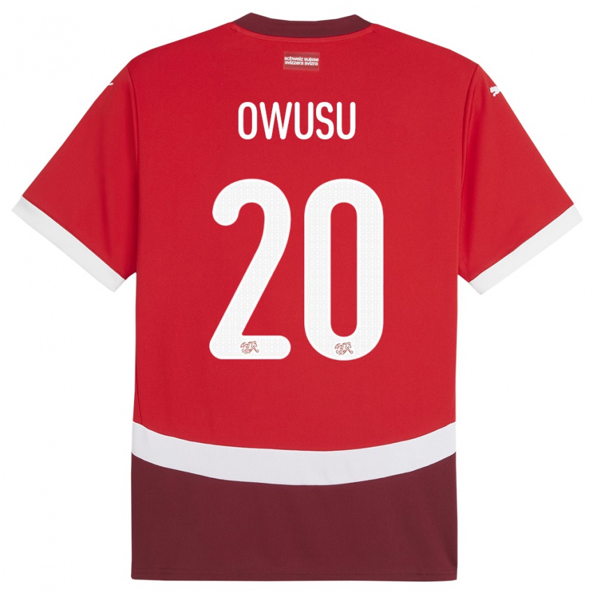 Niño Camiseta Suiza Tyron Owusu #20 Rojo 1ª Equipación 24-26 La Camisa México