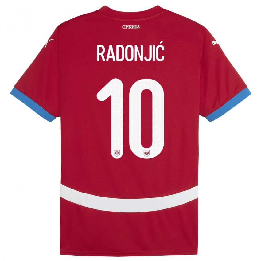 Niño Camiseta Serbia Mateja Radonjic #10 Rojo 1ª Equipación 24-26 La Camisa México