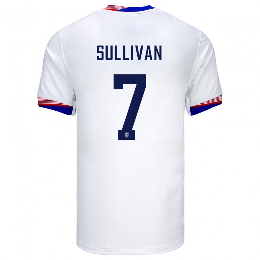 Niño Camiseta Estados Unidos Quinn Sullivan #7 Blanco 1ª Equipación 24-26 La Camisa México