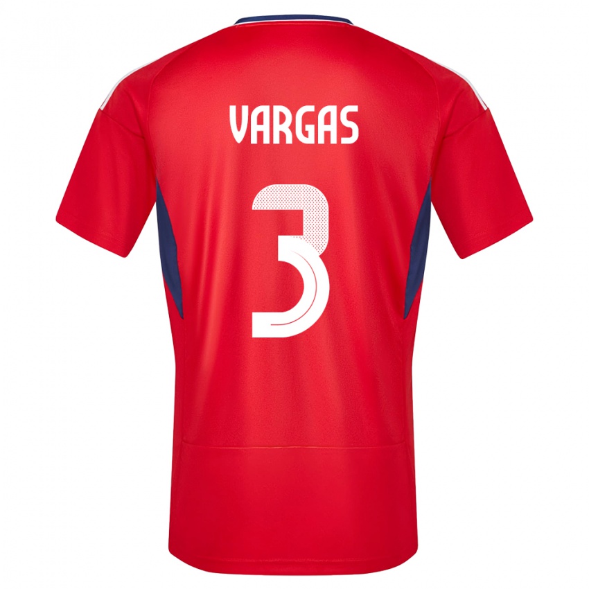 Niño Camiseta Costa Rica Juan Pablo Vargas #3 Rojo 1ª Equipación 24-26 La Camisa México