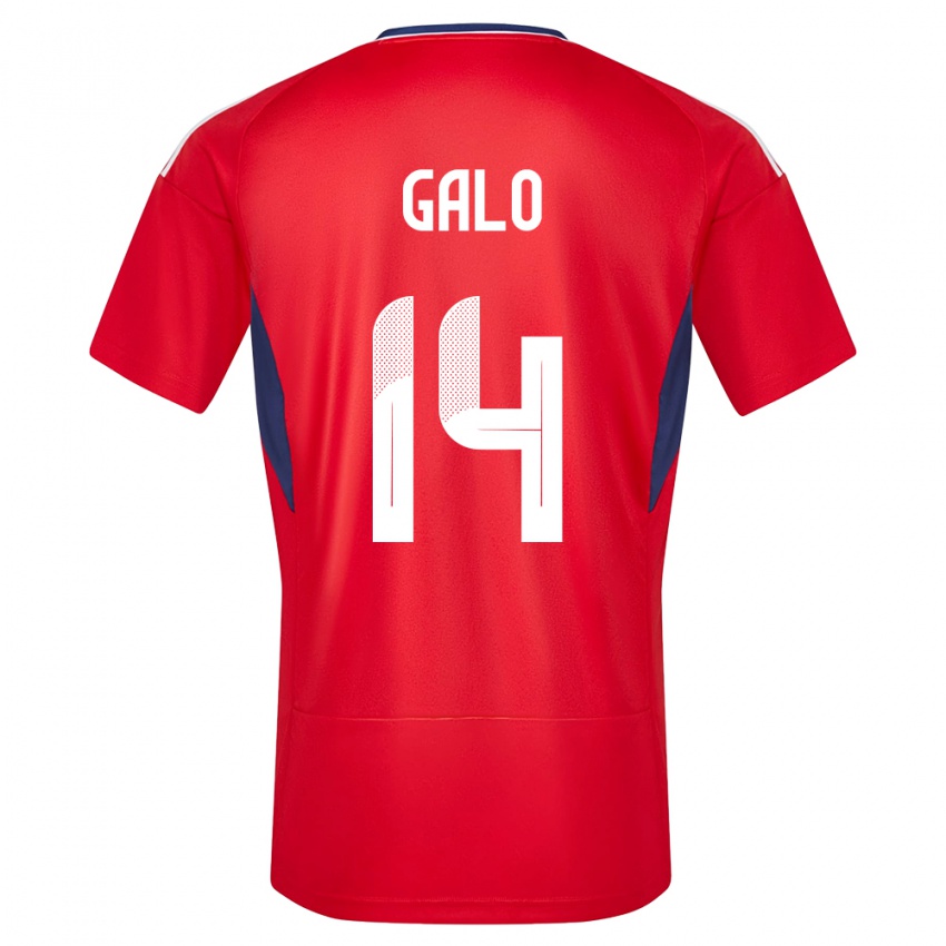 Niño Camiseta Costa Rica Orlando Galo #14 Rojo 1ª Equipación 24-26 La Camisa México