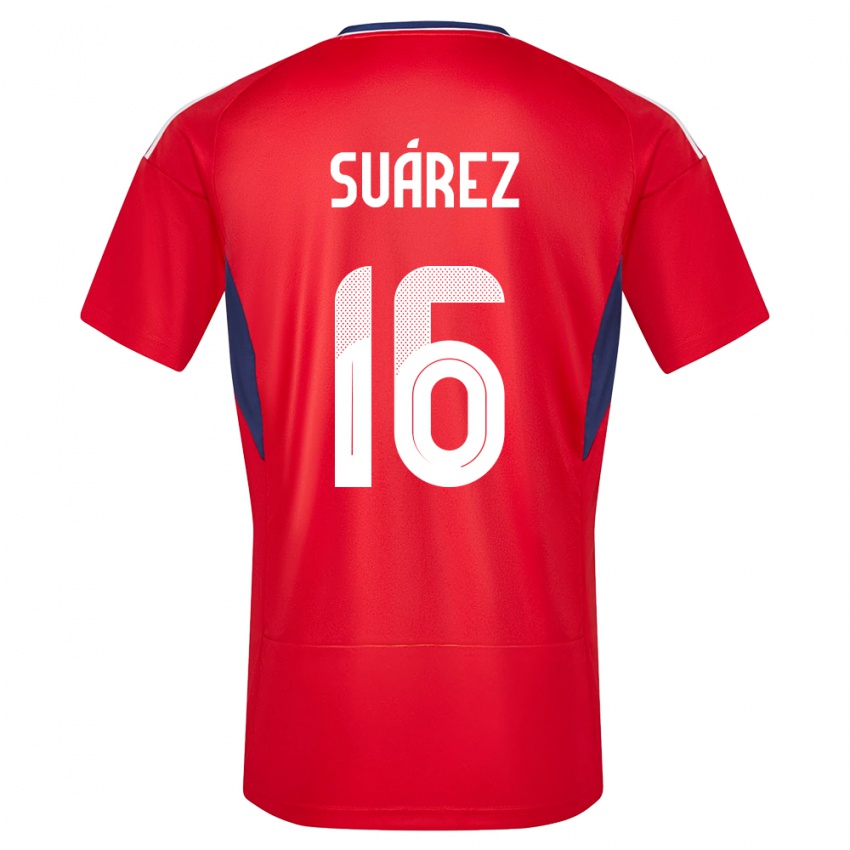 Niño Camiseta Costa Rica Aaron Suarez #16 Rojo 1ª Equipación 24-26 La Camisa México