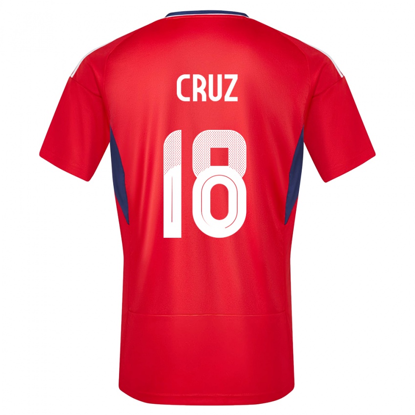 Niño Camiseta Costa Rica Aaron Cruz #18 Rojo 1ª Equipación 24-26 La Camisa México