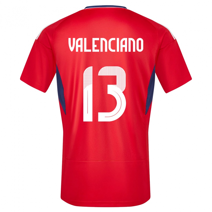 Niño Camiseta Costa Rica Emilie Valenciano #13 Rojo 1ª Equipación 24-26 La Camisa México