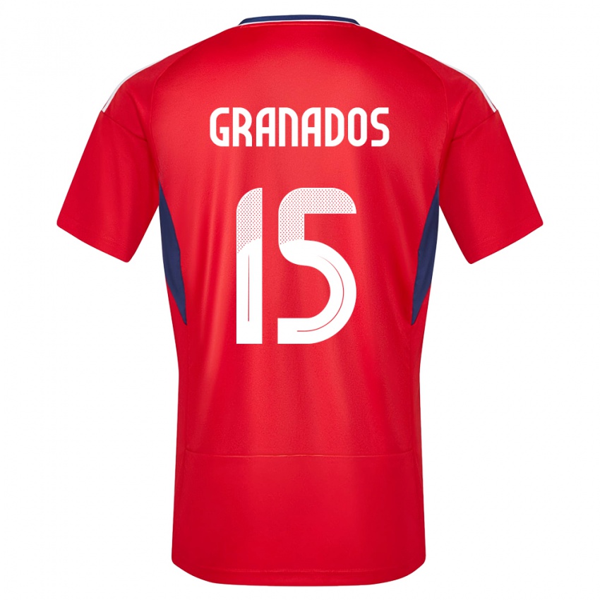 Niño Camiseta Costa Rica Cristin Granados #15 Rojo 1ª Equipación 24-26 La Camisa México