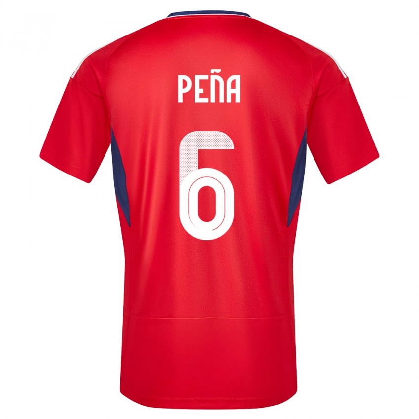 Niño Camiseta Costa Rica Ricardo Pena #6 Rojo 1ª Equipación 24-26 La Camisa México
