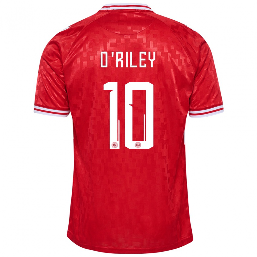 Niño Camiseta Dinamarca Matt O Riley #10 Rojo 1ª Equipación 24-26 La Camisa México