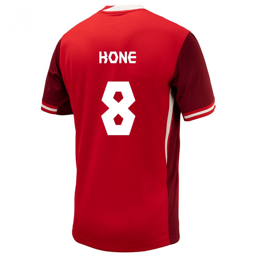 Niño Camiseta Canadá Ismael Kone #8 Rojo 1ª Equipación 24-26 La Camisa México