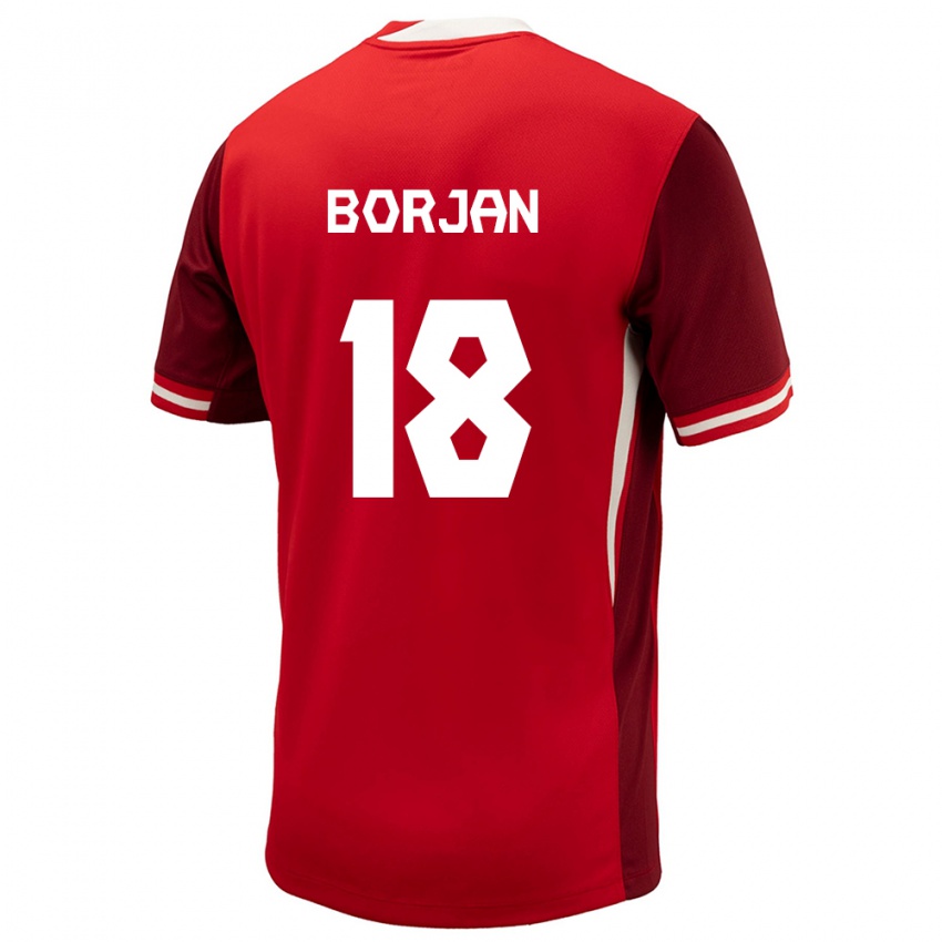 Niño Camiseta Canadá Milan Borjan #18 Rojo 1ª Equipación 24-26 La Camisa México
