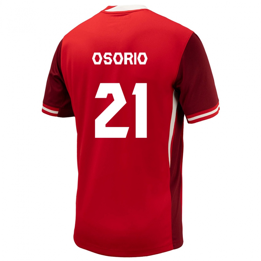 Niño Camiseta Canadá Jonathan Osorio #21 Rojo 1ª Equipación 24-26 La Camisa México