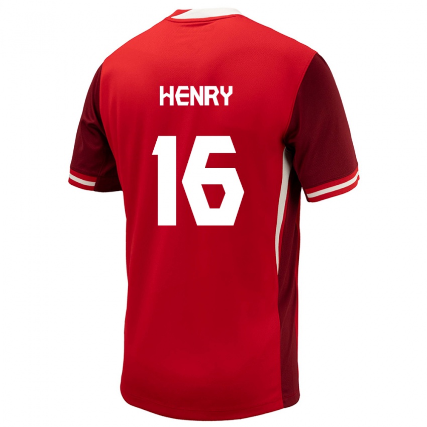 Niño Camiseta Canadá Mael Henry #16 Rojo 1ª Equipación 24-26 La Camisa México
