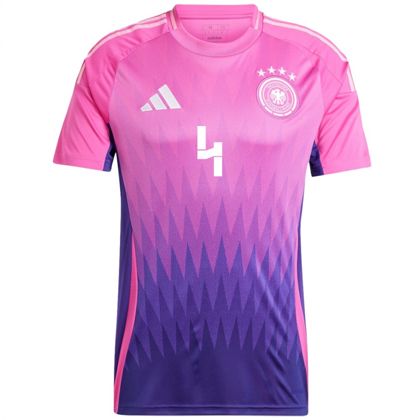 Niño Camiseta Alemania Sophia Kleinherne #4 Rosado Morado 2ª Equipación 24-26 La Camisa México