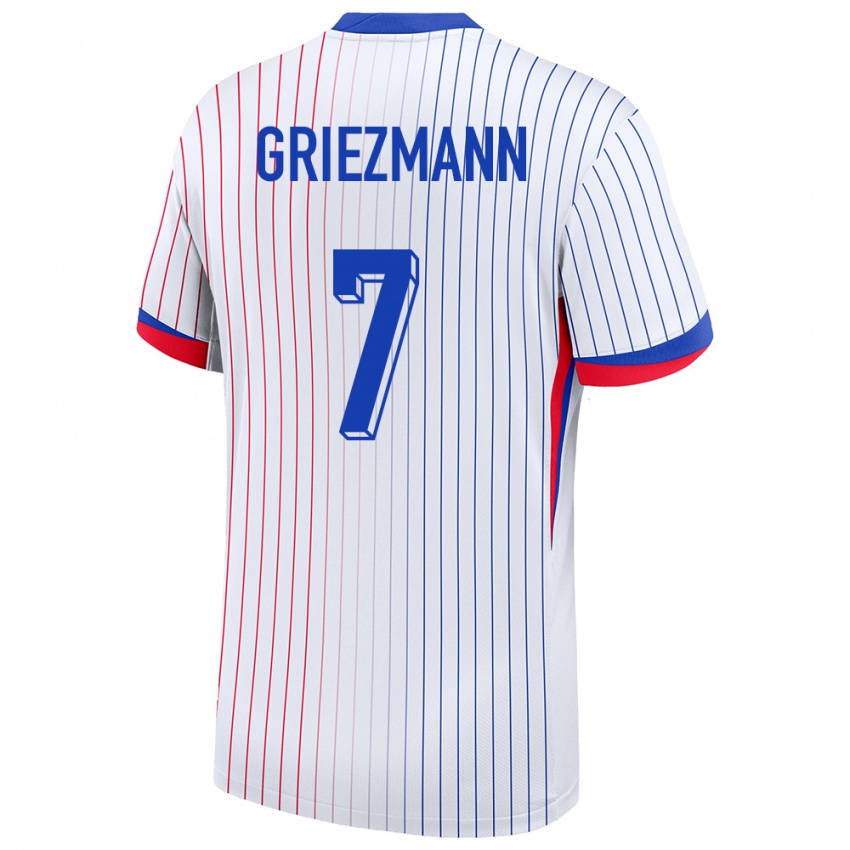 Niño Camiseta Francia Antoine Griezmann #7 Blanco 2ª Equipación 24-26 La Camisa México