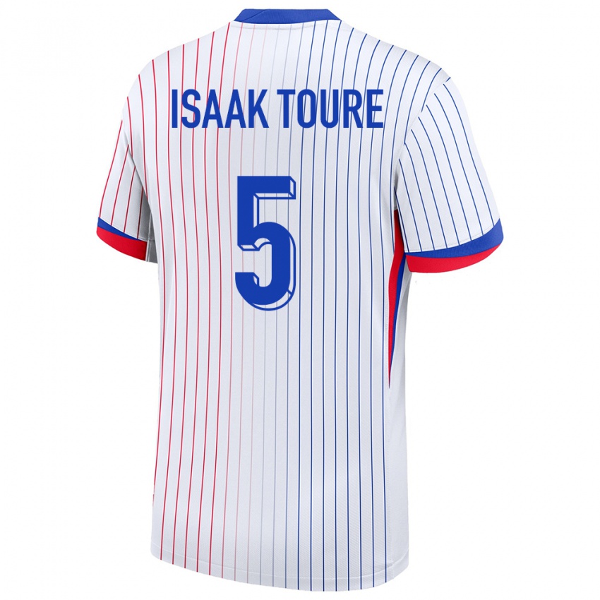 Niño Camiseta Francia Souleymane Isaak Toure #5 Blanco 2ª Equipación 24-26 La Camisa México