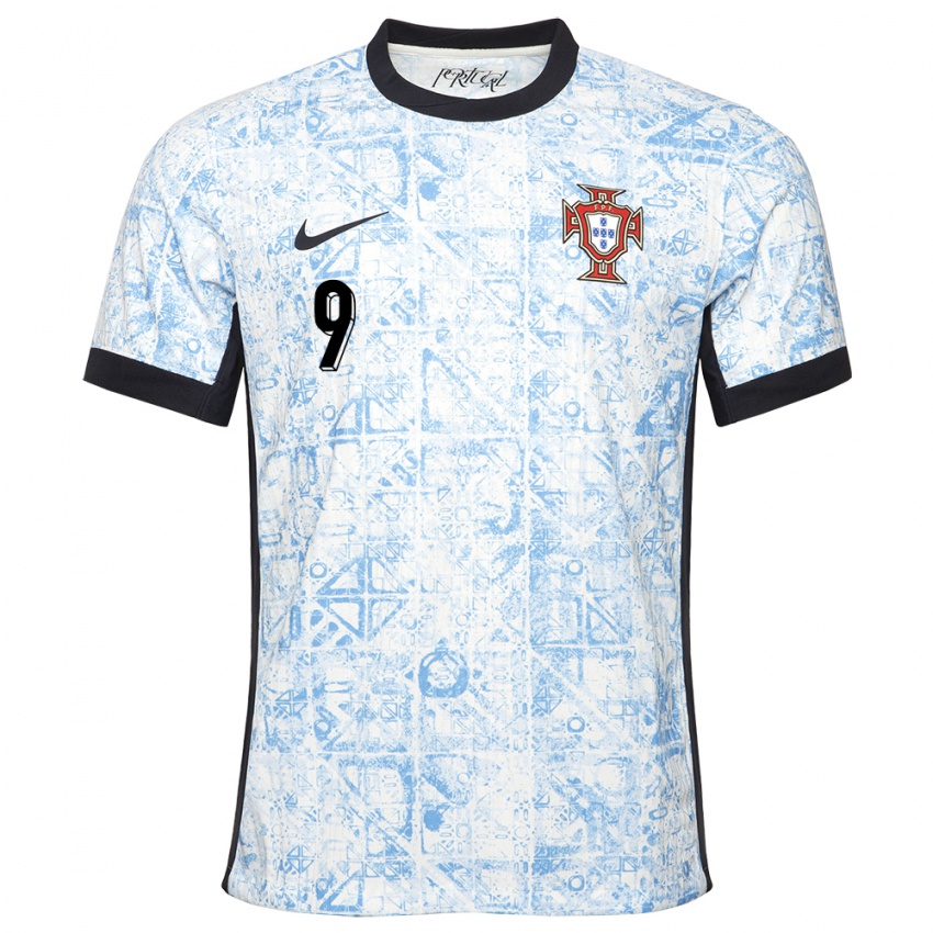 Niño Camiseta Portugal Nuno Patricio #9 Crema Azul 2ª Equipación 24-26 La Camisa México