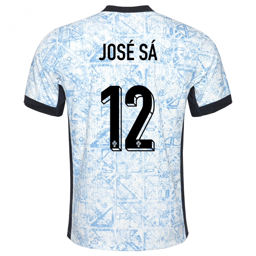 Niño Camiseta Portugal Jose Sa #12 Crema Azul 2ª Equipación 24-26 La Camisa México