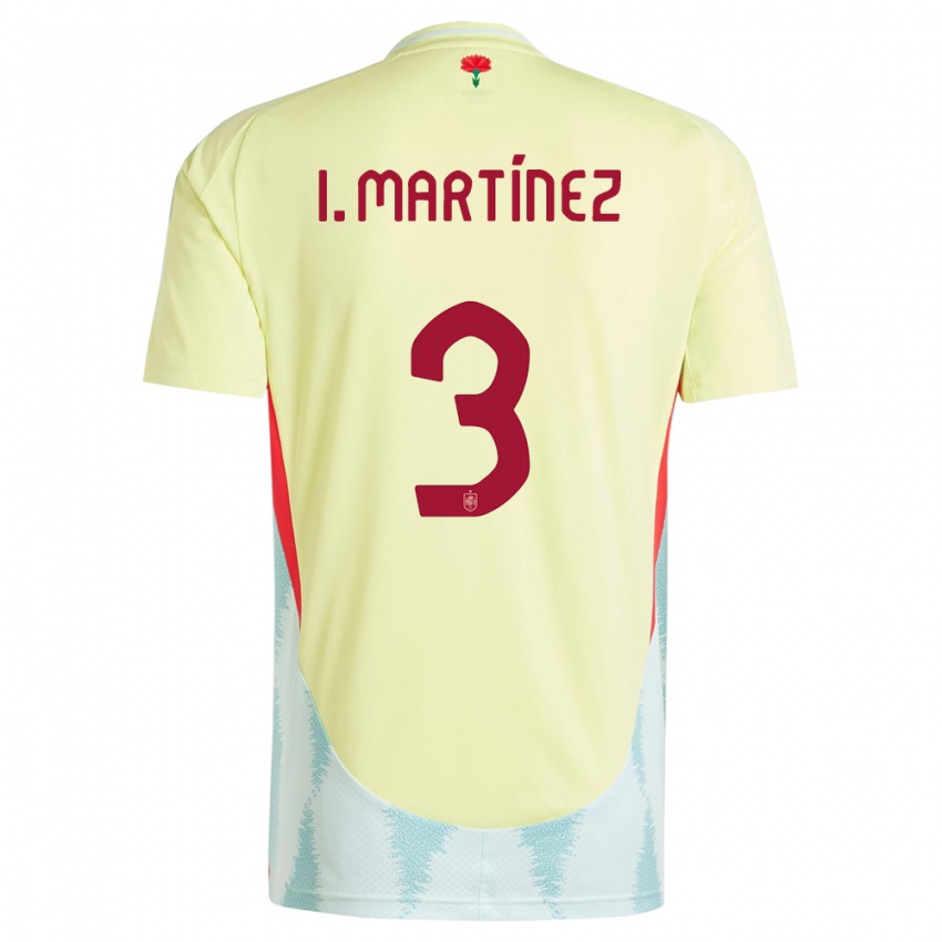 Niño Camiseta España Inigo Martinez #3 Amarillo 2ª Equipación 24-26 La Camisa México