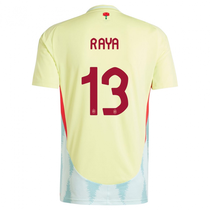 Niño Camiseta España David Raya #13 Amarillo 2ª Equipación 24-26 La Camisa México