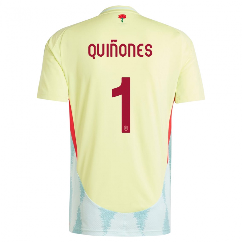 Niño Camiseta España Mariasun Quinones #1 Amarillo 2ª Equipación 24-26 La Camisa México