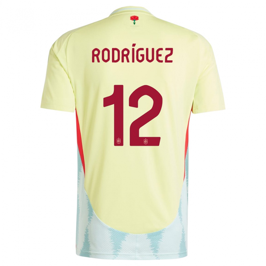 Niño Camiseta España Lucia Rodriguez #12 Amarillo 2ª Equipación 24-26 La Camisa México