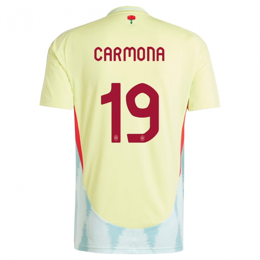Niño Camiseta España Olga Carmona #19 Amarillo 2ª Equipación 24-26 La Camisa México