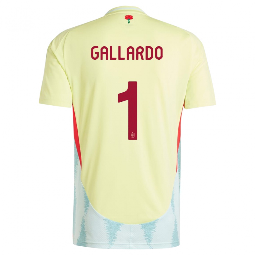 Niño Camiseta España Dolores Gallardo #1 Amarillo 2ª Equipación 24-26 La Camisa México