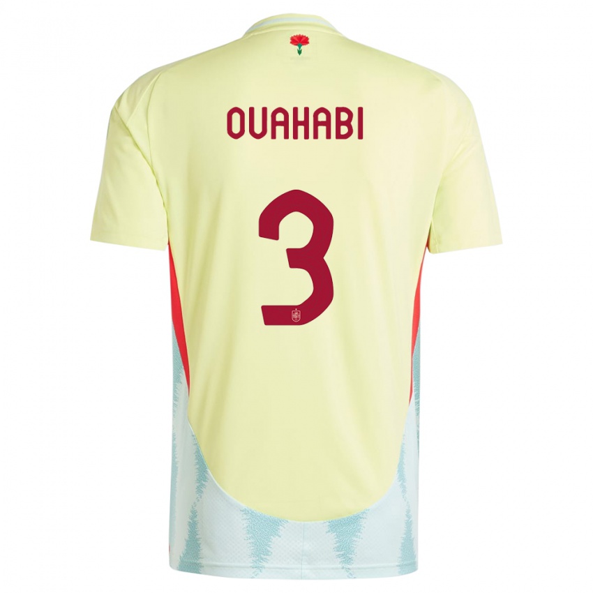 Niño Camiseta España Leila Ouahabi #3 Amarillo 2ª Equipación 24-26 La Camisa México