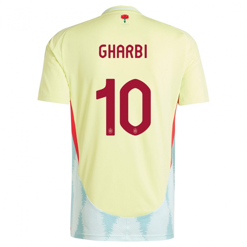 Niño Camiseta España Ismael Gharbi #10 Amarillo 2ª Equipación 24-26 La Camisa México