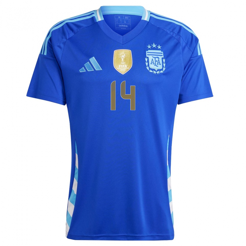 Niño Camiseta Argentina Facundo Medina #14 Azul 2ª Equipación 24-26 La Camisa México