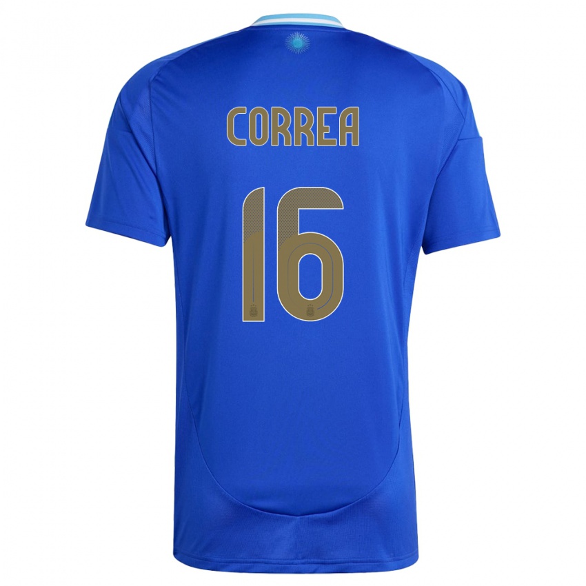 Niño Camiseta Argentina Angel Correa #16 Azul 2ª Equipación 24-26 La Camisa México