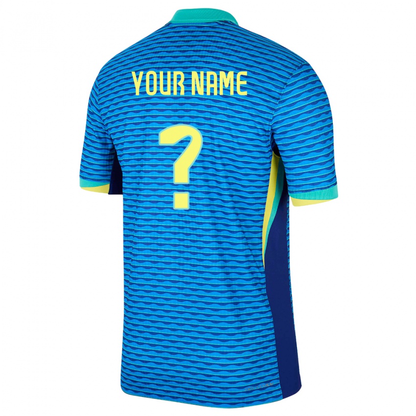 Niño Camiseta Brasil Su Nombre #0 Azul 2ª Equipación 24-26 La Camisa México