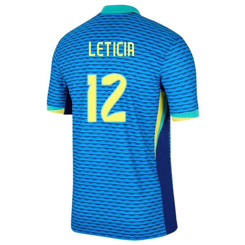 Niño Camiseta Brasil Leticia #12 Azul 2ª Equipación 24-26 La Camisa México
