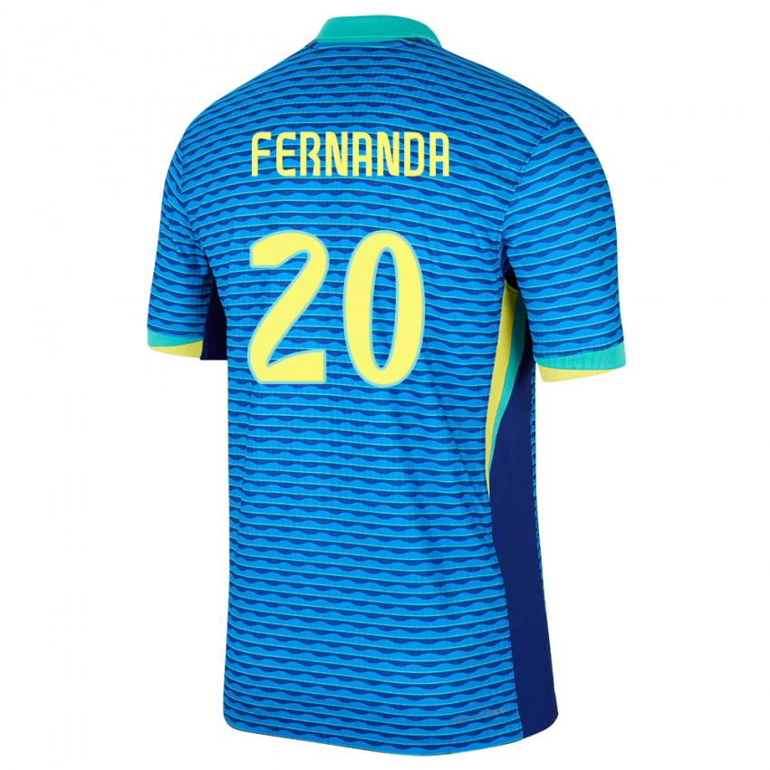 Niño Camiseta Brasil Fernanda Palermo #20 Azul 2ª Equipación 24-26 La Camisa México