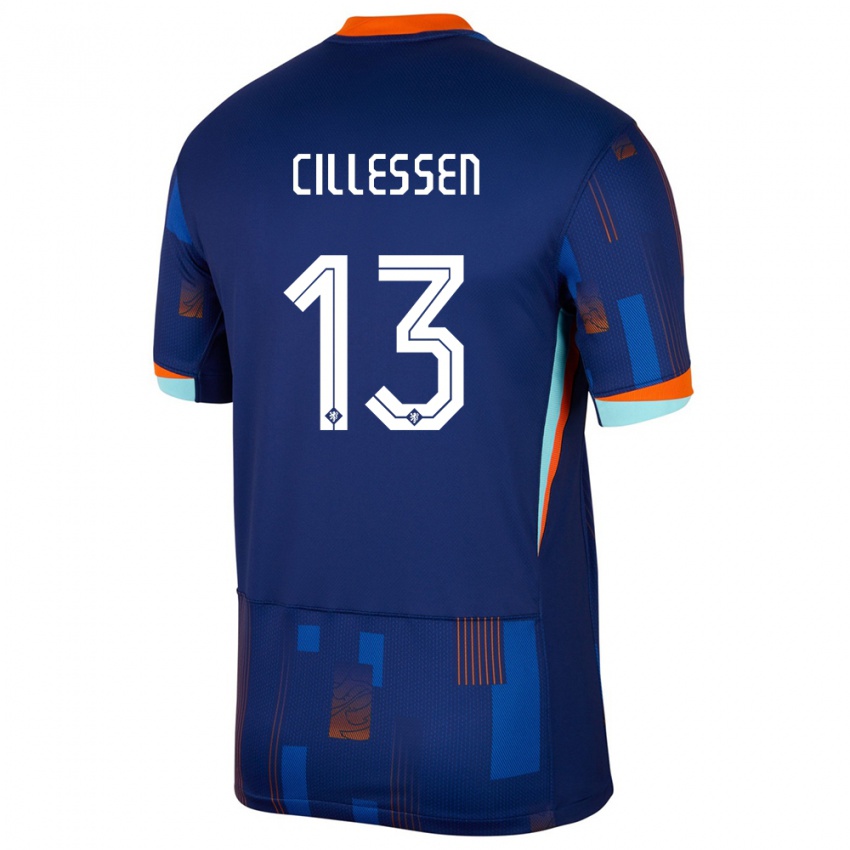 Niño Camiseta Países Bajos Jasper Cillessen #13 Azul 2ª Equipación 24-26 La Camisa México