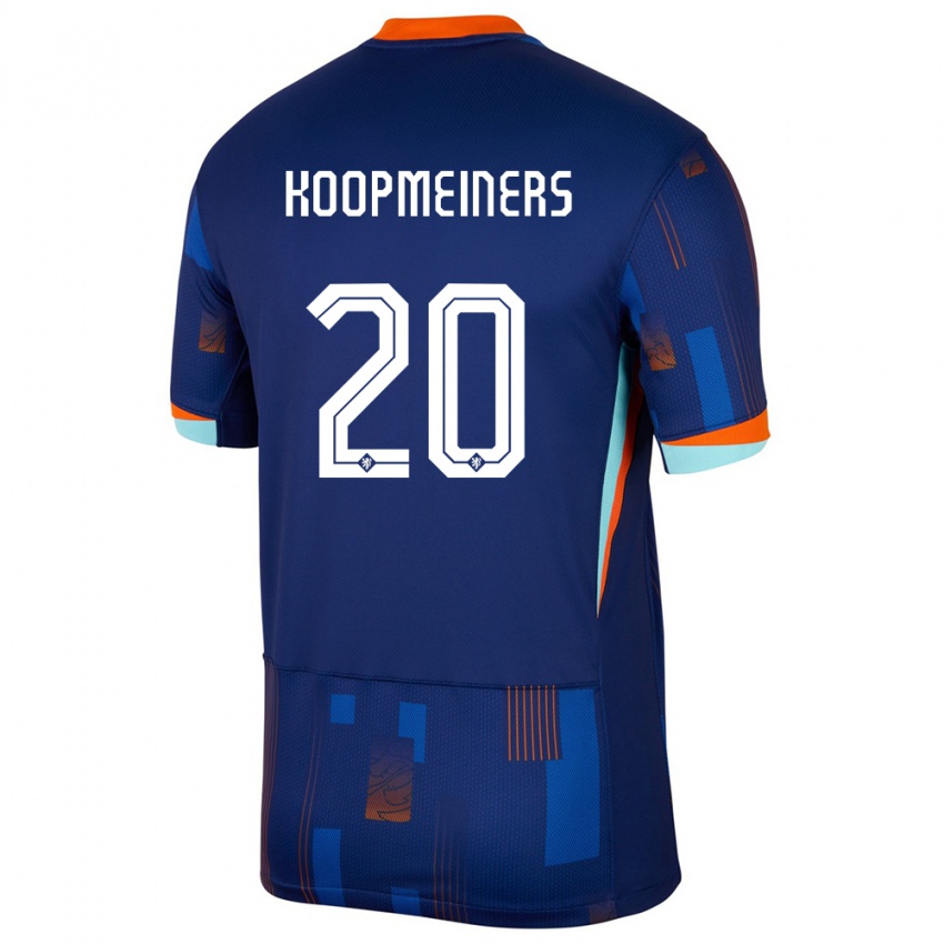 Niño Camiseta Países Bajos Teun Koopmeiners #20 Azul 2ª Equipación 24-26 La Camisa México