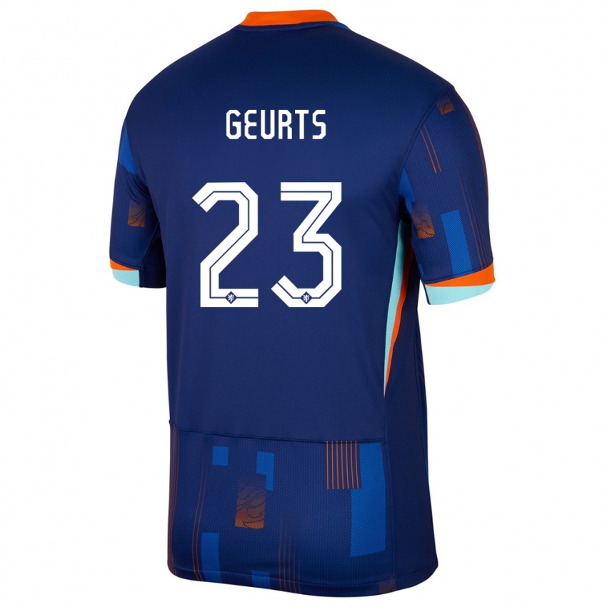 Niño Camiseta Países Bajos Loes Geurts #23 Azul 2ª Equipación 24-26 La Camisa México