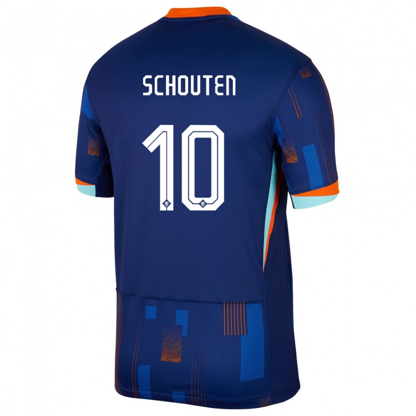 Niño Camiseta Países Bajos Lewis Schouten #10 Azul 2ª Equipación 24-26 La Camisa México