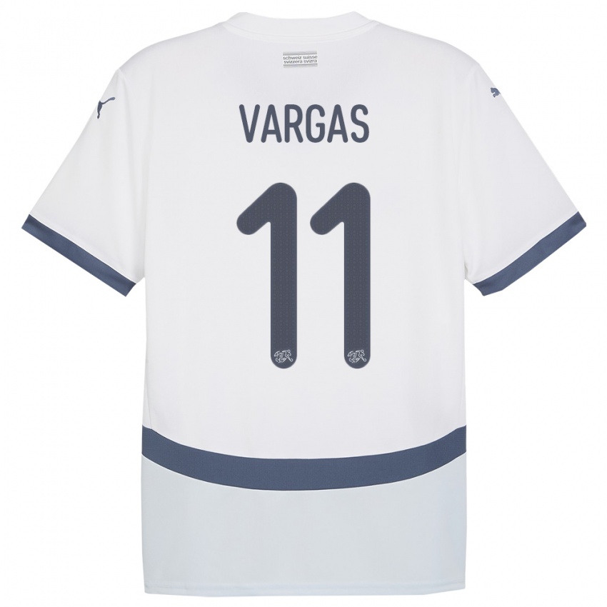 Niño Camiseta Suiza Ruben Vargas #11 Blanco 2ª Equipación 24-26 La Camisa México