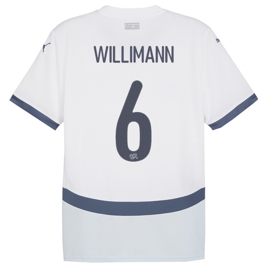 Niño Camiseta Suiza Mauricio Willimann #6 Blanco 2ª Equipación 24-26 La Camisa México
