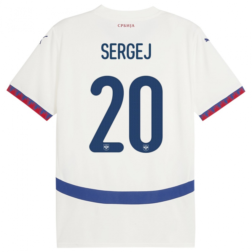 Niño Camiseta Serbia Sergej Milinkovic-Savic #20 Blanco 2ª Equipación 24-26 La Camisa México