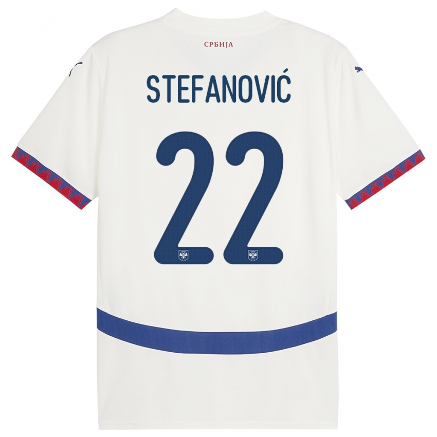Niño Camiseta Serbia Dejana Stefanovic #22 Blanco 2ª Equipación 24-26 La Camisa México