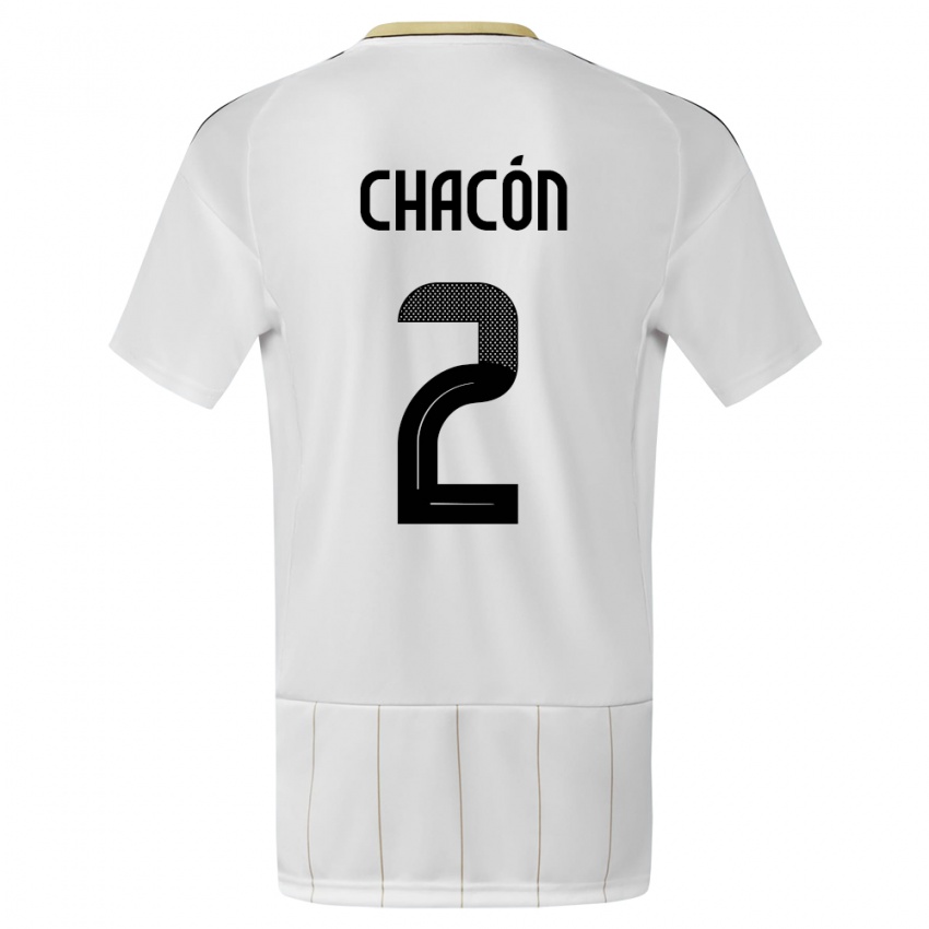 Niño Camiseta Costa Rica Daniel Chacon #2 Blanco 2ª Equipación 24-26 La Camisa México