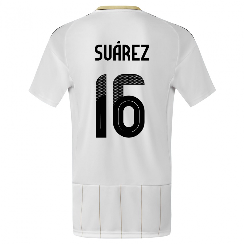 Niño Camiseta Costa Rica Aaron Suarez #16 Blanco 2ª Equipación 24-26 La Camisa México