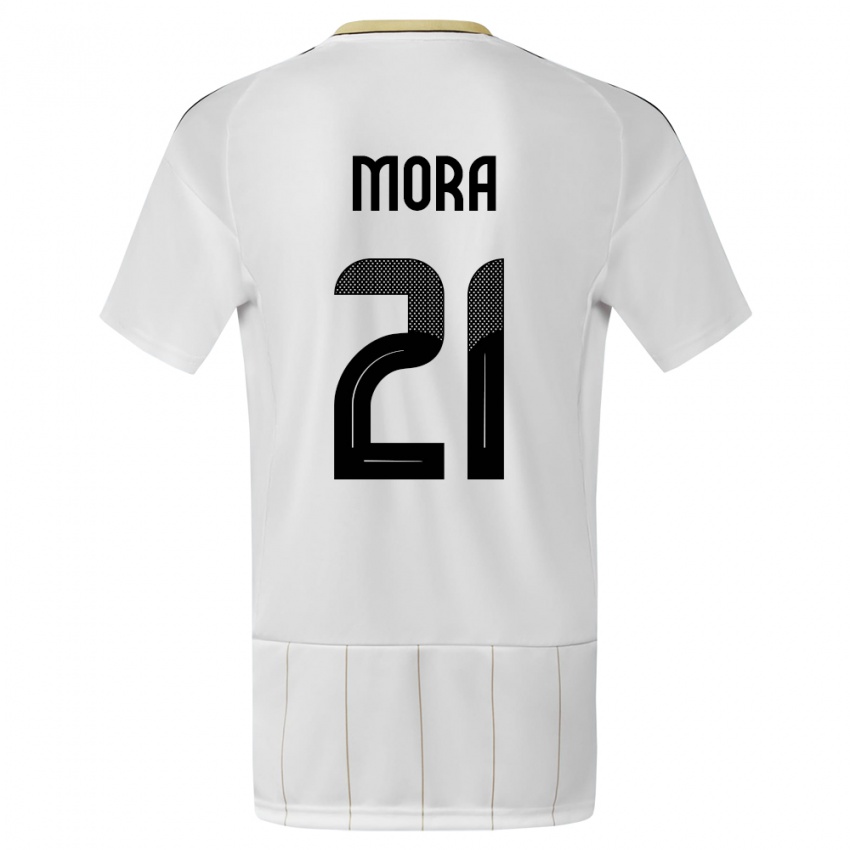 Niño Camiseta Costa Rica Carlos Mora #21 Blanco 2ª Equipación 24-26 La Camisa México