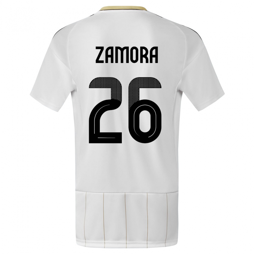 Niño Camiseta Costa Rica Alvaro Zamora #26 Blanco 2ª Equipación 24-26 La Camisa México
