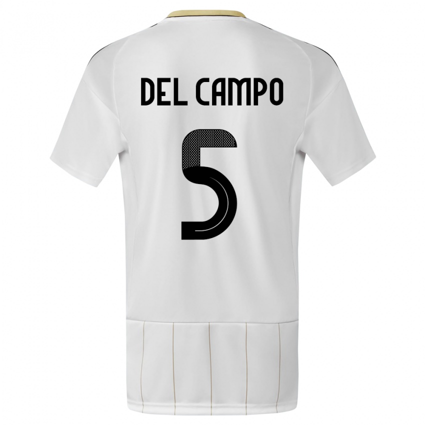 Niño Camiseta Costa Rica Valeria Del Campo #5 Blanco 2ª Equipación 24-26 La Camisa México